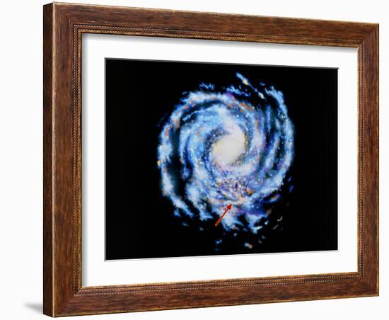 Artwork Showing Our Galaxy the Milky Way-J. Baum and N. Henbest-Framed Photographic Print
