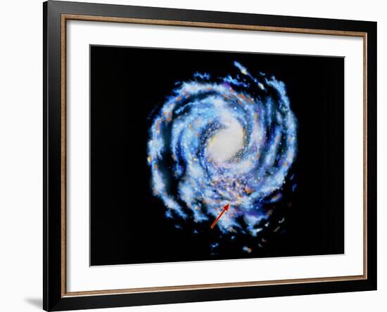 Artwork Showing Our Galaxy the Milky Way-J. Baum and N. Henbest-Framed Photographic Print