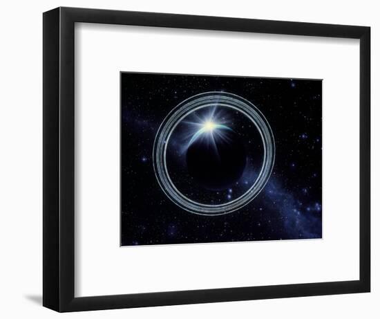 Artwork Showing Voyager 2's View of Uranus-Julian Baum-Framed Premium Photographic Print