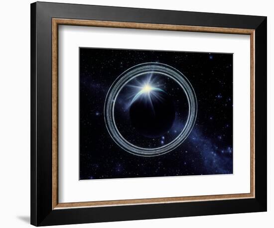 Artwork Showing Voyager 2's View of Uranus-Julian Baum-Framed Premium Photographic Print