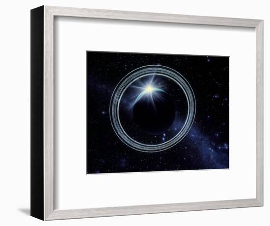 Artwork Showing Voyager 2's View of Uranus-Julian Baum-Framed Premium Photographic Print