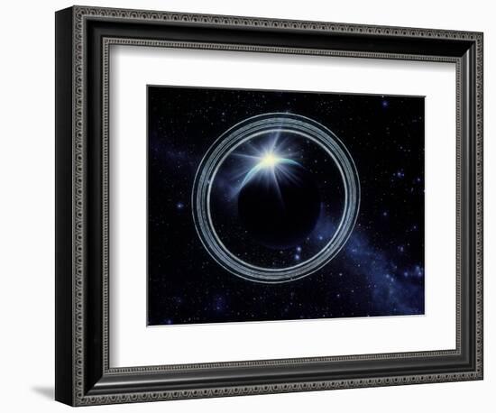 Artwork Showing Voyager 2's View of Uranus-Julian Baum-Framed Premium Photographic Print