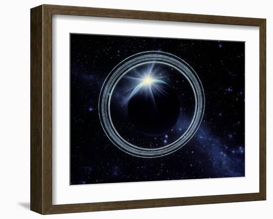 Artwork Showing Voyager 2's View of Uranus-Julian Baum-Framed Photographic Print