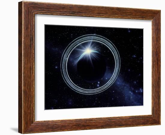 Artwork Showing Voyager 2's View of Uranus-Julian Baum-Framed Photographic Print