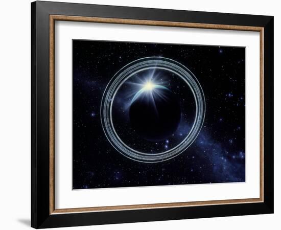 Artwork Showing Voyager 2's View of Uranus-Julian Baum-Framed Photographic Print