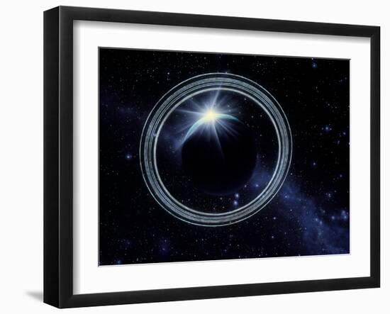 Artwork Showing Voyager 2's View of Uranus-Julian Baum-Framed Photographic Print