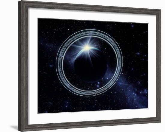 Artwork Showing Voyager 2's View of Uranus-Julian Baum-Framed Photographic Print