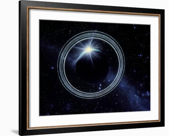 Artwork Showing Voyager 2's View of Uranus-Julian Baum-Framed Photographic Print