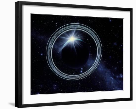 Artwork Showing Voyager 2's View of Uranus-Julian Baum-Framed Photographic Print