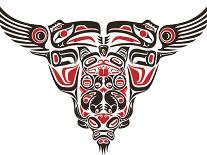 Haida Style Tattoo Design Created With Animal Images-Arty-Art Print