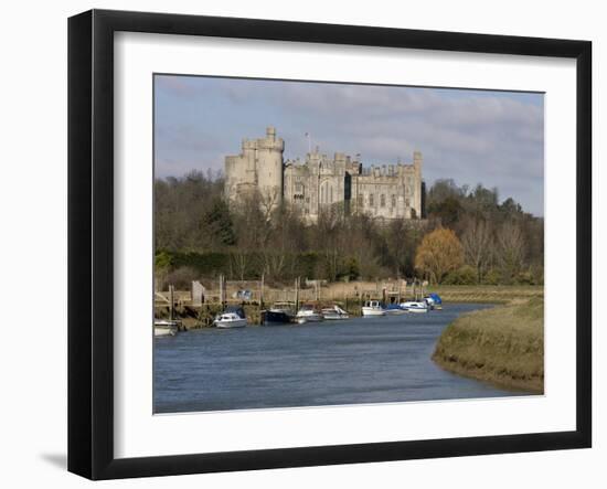 Arundel Castle and River Arun, West Sussex, England, United Kingdom, Europe-Roy Rainford-Framed Photographic Print