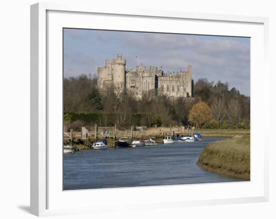 Arundel Castle and River Arun, West Sussex, England, United Kingdom, Europe-Roy Rainford-Framed Photographic Print