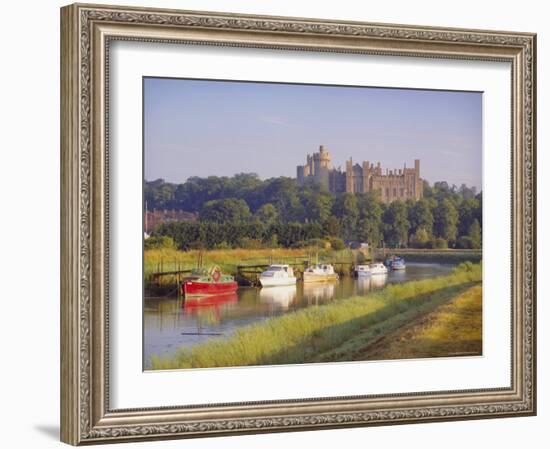 Arundel Castle and River, Arundel, Sussex, England-John Miller-Framed Photographic Print