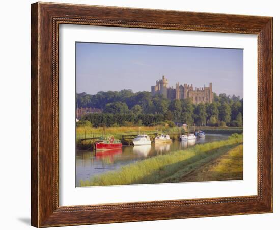 Arundel Castle and River, Arundel, Sussex, England-John Miller-Framed Photographic Print