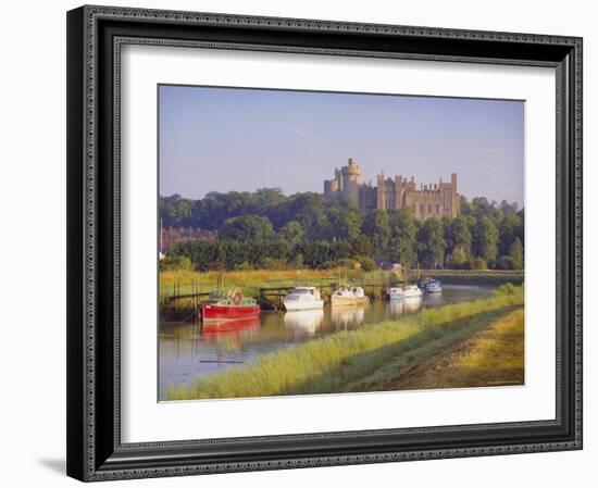 Arundel Castle and River, Arundel, Sussex, England-John Miller-Framed Photographic Print