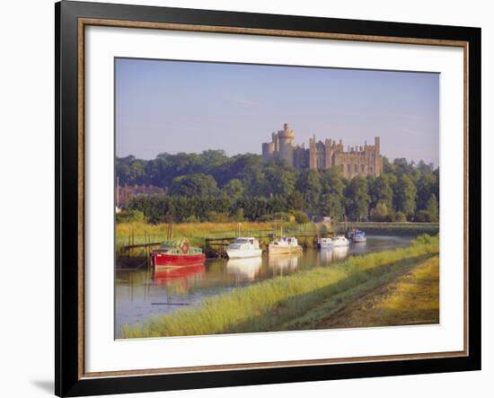 Arundel Castle and River, Arundel, Sussex, England-John Miller-Framed Photographic Print