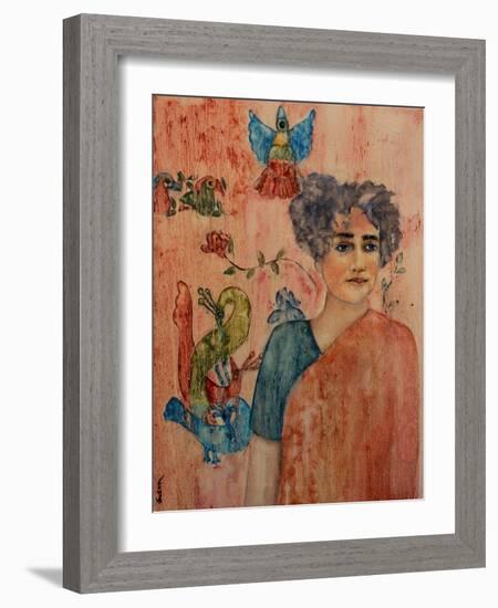 Arundhati Roy, 2017-Susan Adams-Framed Giclee Print