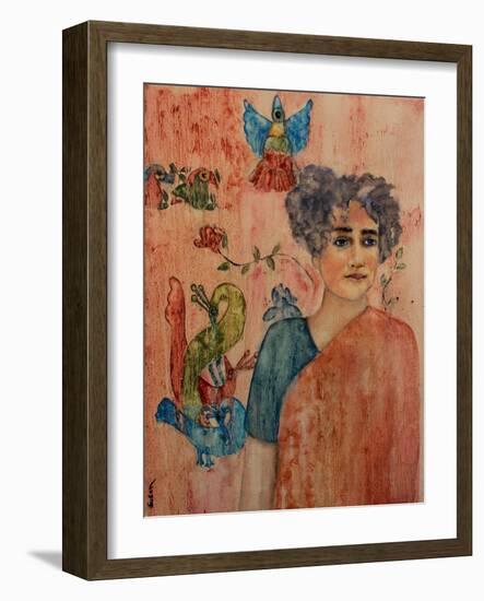 Arundhati Roy, 2017-Susan Adams-Framed Giclee Print