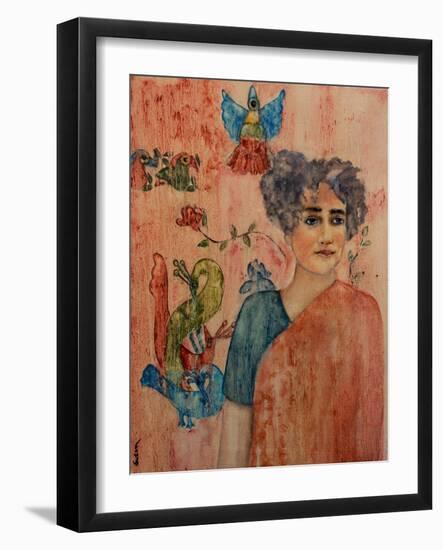 Arundhati Roy, 2017-Susan Adams-Framed Giclee Print