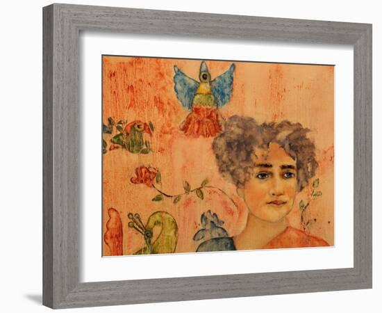 Arundhati Roy, 2017-Susan Adams-Framed Giclee Print