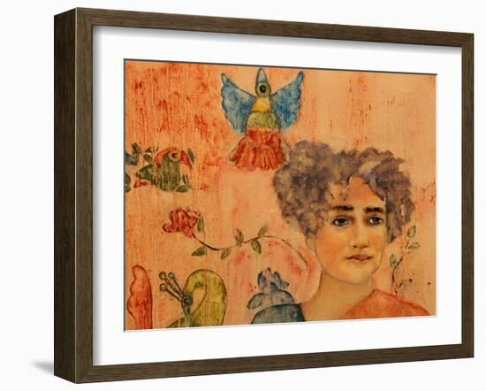 Arundhati Roy, 2017-Susan Adams-Framed Giclee Print