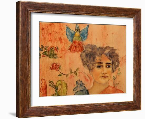 Arundhati Roy, 2017-Susan Adams-Framed Giclee Print