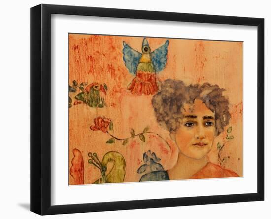 Arundhati Roy, 2017-Susan Adams-Framed Giclee Print