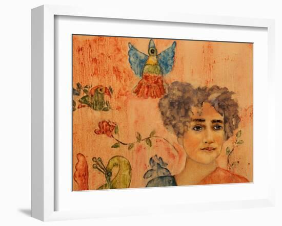 Arundhati Roy, 2017-Susan Adams-Framed Giclee Print