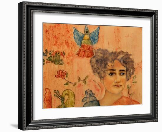 Arundhati Roy, 2017-Susan Adams-Framed Giclee Print