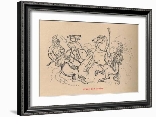 'Aruns and Brutus', 1852-John Leech-Framed Giclee Print