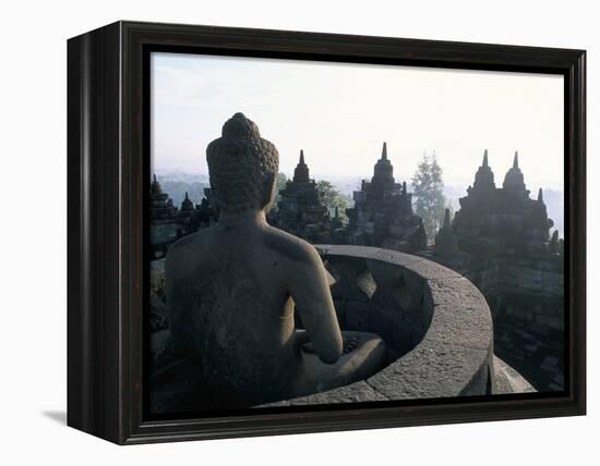 Arupadhatu Buddha, 8th Century Buddhist Site of Borobudur, Unesco World Heritage Site, Indonesia-Bruno Barbier-Framed Premier Image Canvas