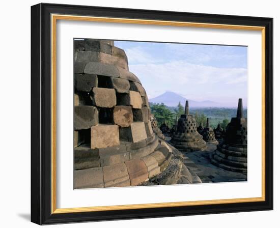 Arupadhatu View, 8th Century Buddhist Site of Borobudur, Unesco World Heritage Site, Indonesia-Bruno Barbier-Framed Photographic Print