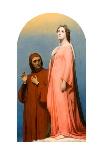 The Vision: Dante and Beatrice, 1846-Ary Scheffer-Framed Giclee Print