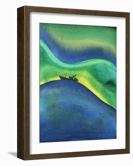 As a Ship on the Ocean is Surrounded by Water, So are We Entirely Surrounded and Held up by God's L-Elizabeth Wang-Framed Giclee Print