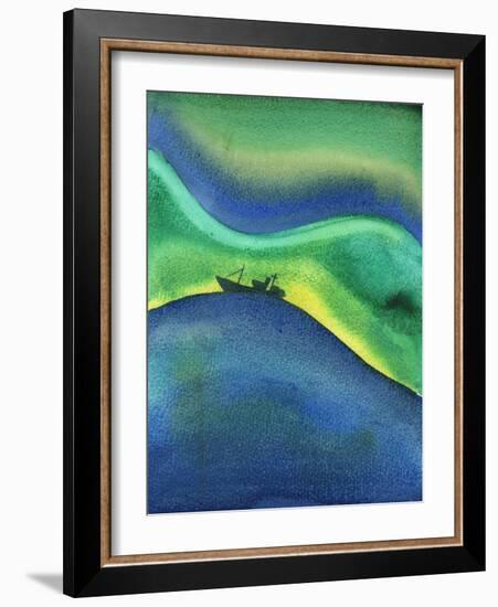 As a Ship on the Ocean is Surrounded by Water, So are We Entirely Surrounded and Held up by God's L-Elizabeth Wang-Framed Giclee Print