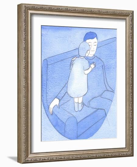 As an Earthly Father Lifts up His Little Child for Frank Talk and Tender Embraces, So God Delights-Elizabeth Wang-Framed Giclee Print