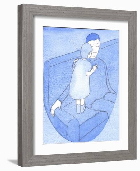 As an Earthly Father Lifts up His Little Child for Frank Talk and Tender Embraces, So God Delights-Elizabeth Wang-Framed Giclee Print