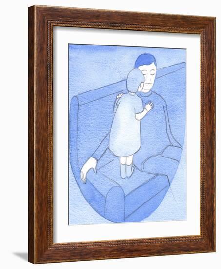 As an Earthly Father Lifts up His Little Child for Frank Talk and Tender Embraces, So God Delights-Elizabeth Wang-Framed Giclee Print