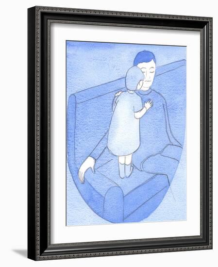 As an Earthly Father Lifts up His Little Child for Frank Talk and Tender Embraces, So God Delights-Elizabeth Wang-Framed Giclee Print