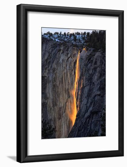 As Fire Falls, Firefall, Horsetail Falls, Yosemite National Park, Rare Light-Vincent James-Framed Photographic Print