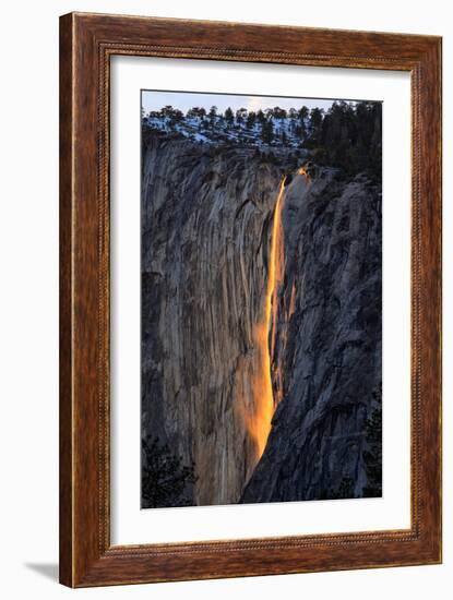 As Fire Falls, Firefall, Horsetail Falls, Yosemite National Park, Rare Light-Vincent James-Framed Photographic Print