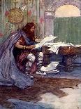 Alfred Found Much Pleasure in Reading, 9th Century-AS Forrest-Giclee Print