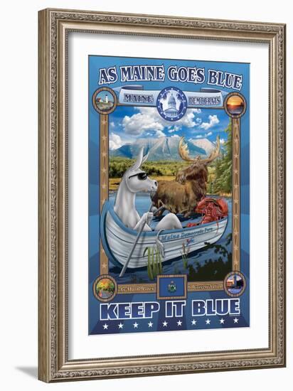 As Maine Goes Blue-Richard Kelly-Framed Art Print