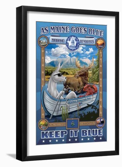 As Maine Goes Blue-Richard Kelly-Framed Art Print