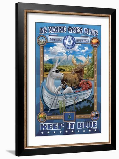 As Maine Goes Blue-Richard Kelly-Framed Art Print