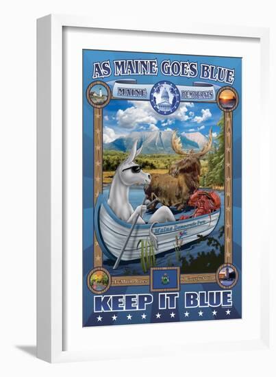 As Maine Goes Blue-Richard Kelly-Framed Art Print