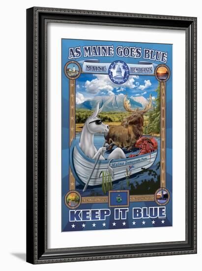 As Maine Goes Blue-Richard Kelly-Framed Art Print