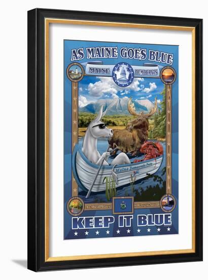 As Maine Goes Blue-Richard Kelly-Framed Art Print