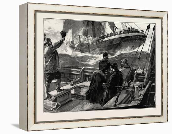As the Clipper Stormed Past-William Heysham Overend-Framed Premier Image Canvas