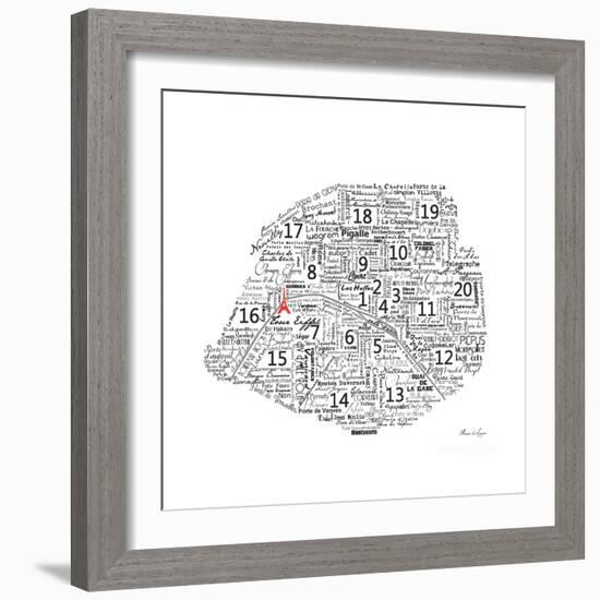 As the French Say…Map-Marion De Lauzun-Framed Premium Giclee Print